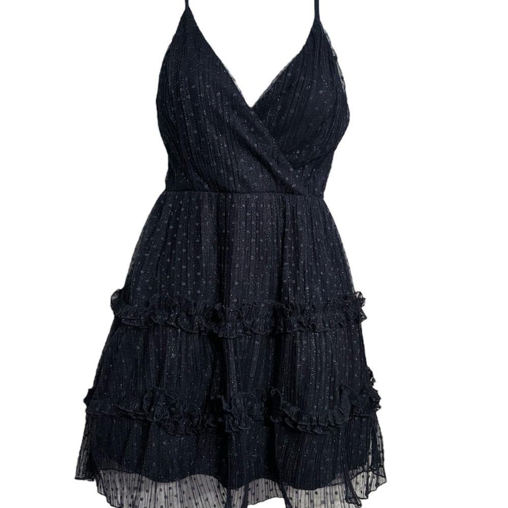 Speechless Navy Ruffle Mini Dress